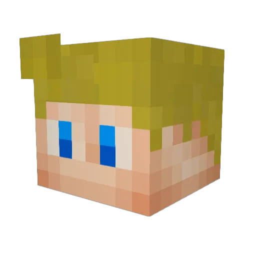 Moreco Minecraft avatar head, 3D render