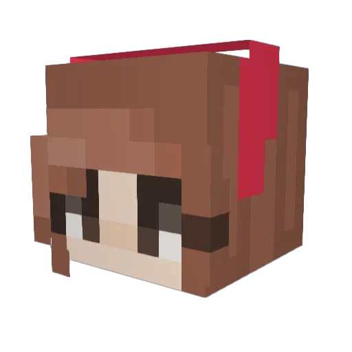 Morehart Minecraft avatar head, 3D render