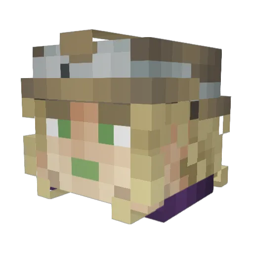 Moreiira_9 Minecraft avatar head, 3D render
