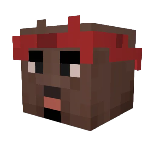 Moreirasx Minecraft avatar head, 3D render