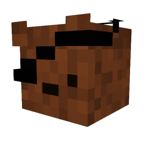 MorenoMED Minecraft avatar head, 3D render