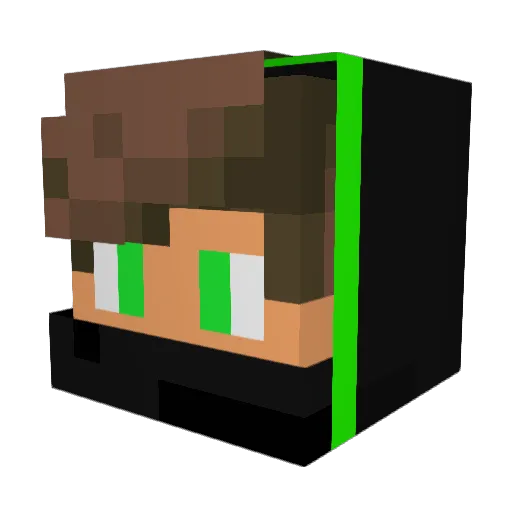 Morenowolf Minecraft avatar head, 3D render