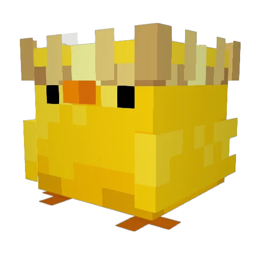 Morenson_ Minecraft avatar head, 3D render