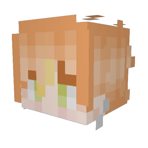 Moreo123 Minecraft avatar head, 3D render