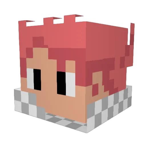 MoretzBR Minecraft avatar head, 3D render