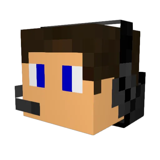 Morex45 Minecraft avatar head, 3D render