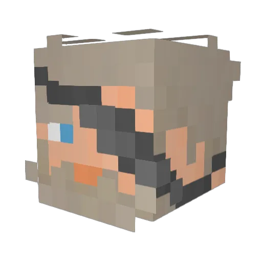 MorfiSS Minecraft avatar head, 3D render