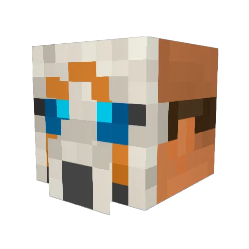 Morfilius Minecraft avatar head, 3D render