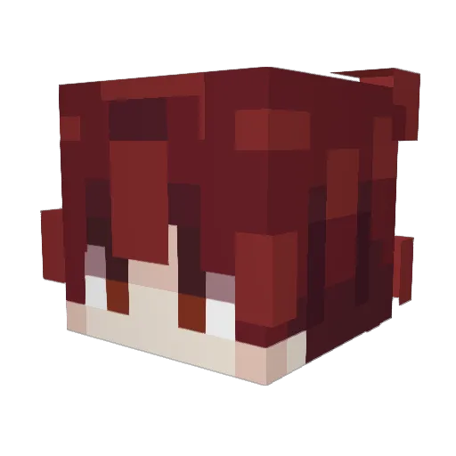 Morfineee Minecraft avatar head, 3D render