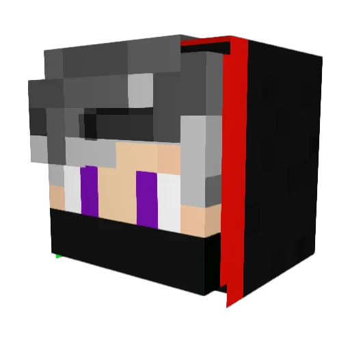 Morfinuo Minecraft avatar head, 3D render