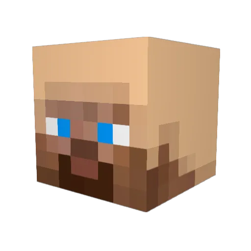 MorgaKorga Minecraft avatar head, 3D render