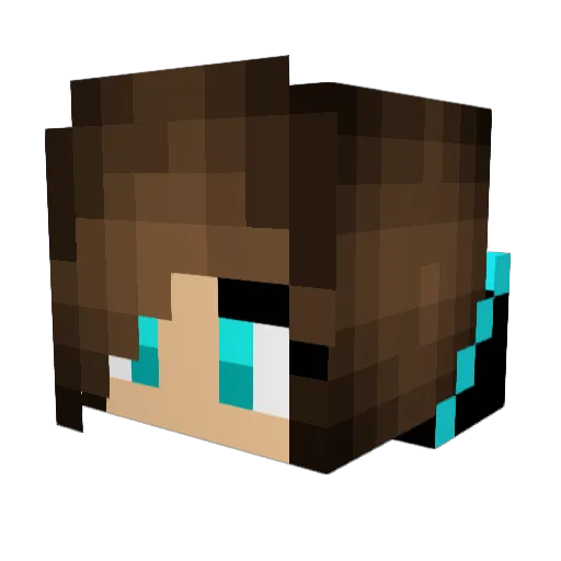 MorgaineLynn Minecraft avatar head, 3D render
