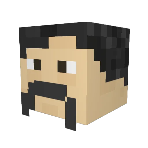 Morgalpaaa Minecraft avatar head, 3D render