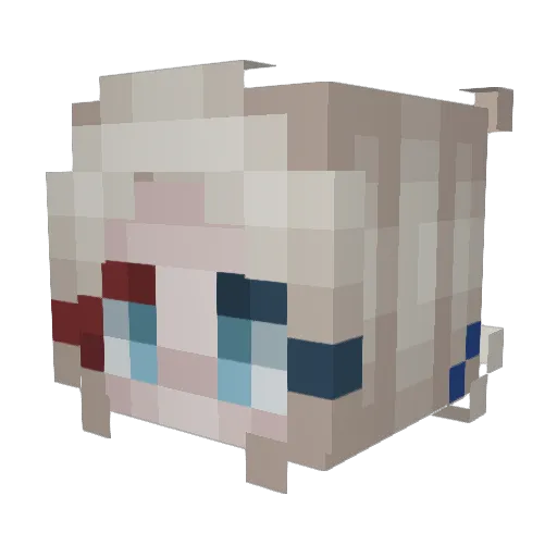 MorganLeFaye69 Minecraft avatar head, 3D render