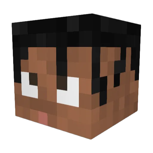 MorganPriceMave Minecraft avatar head, 3D render
