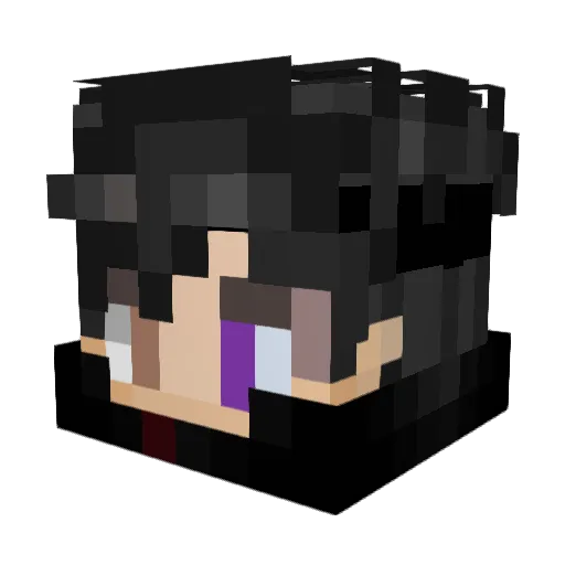 MorganShady Minecraft avatar head, 3D render