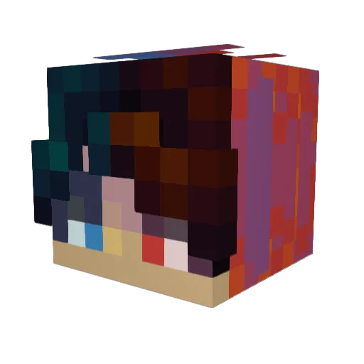 Morgan_Jack Minecraft avatar head, 3D render