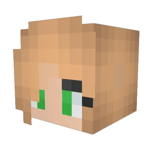 Morgan_ms Minecraft avatar head, 3D render