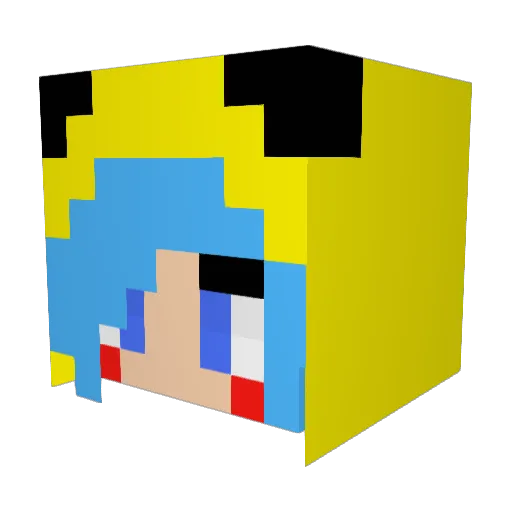 Morgana977 Minecraft avatar head, 3D render