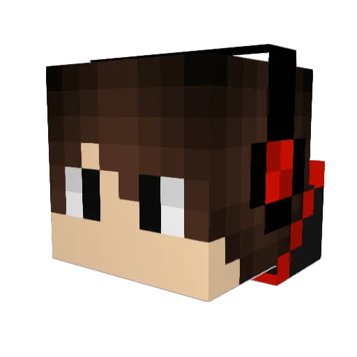 MorganaLOL Minecraft avatar head, 3D render