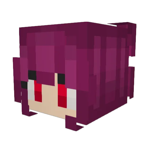 Morgana_Dark Minecraft avatar head, 3D render