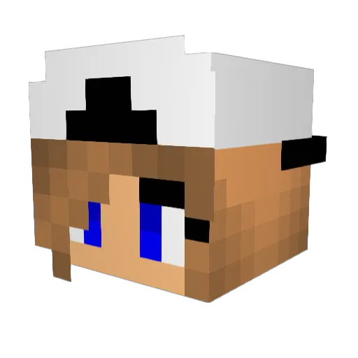 Morgandra Minecraft avatar head, 3D render