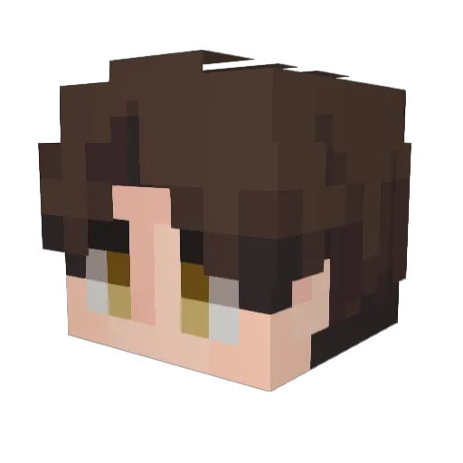MorganeAD Minecraft avatar head, 3D render