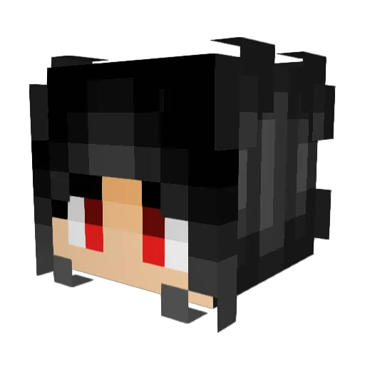 MorganePure Minecraft avatar head, 3D render