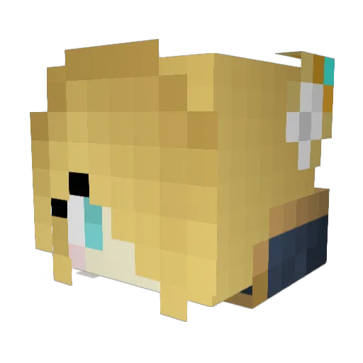 MorganeV Minecraft avatar head, 3D render