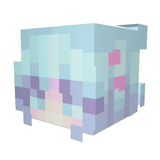 Morganelili Minecraft avatar head, 3D render