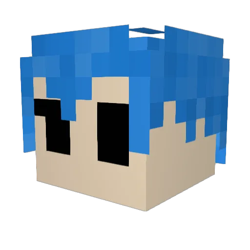 Morgangsta Minecraft avatar head, 3D render