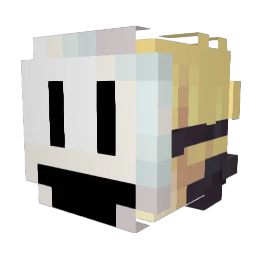 Morgansandiford Minecraft avatar head, 3D render
