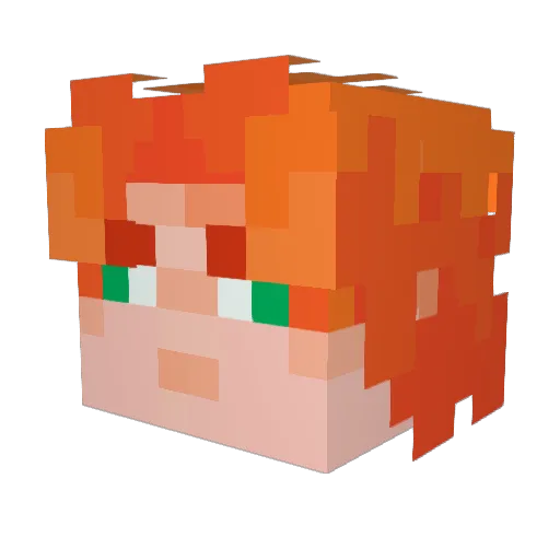 MorgenStrudel Minecraft avatar head, 3D render