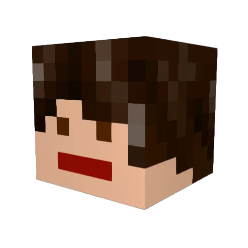 Morgenblume Minecraft avatar head, 3D render