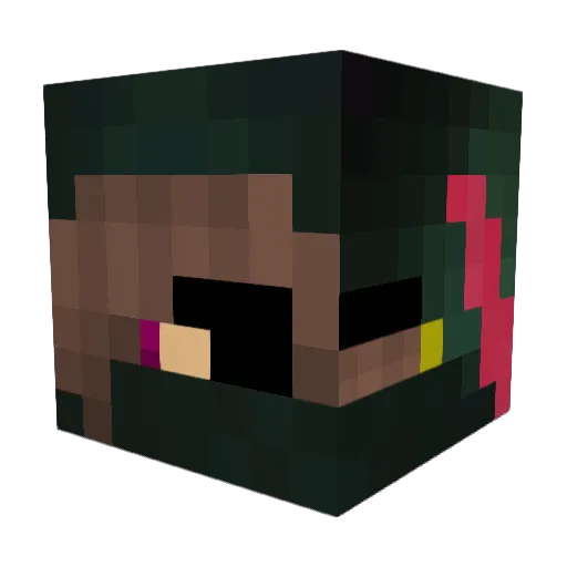 Morgenroutine Minecraft avatar head, 3D render