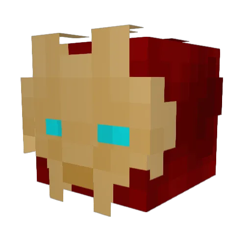 Morgets Minecraft avatar head, 3D render