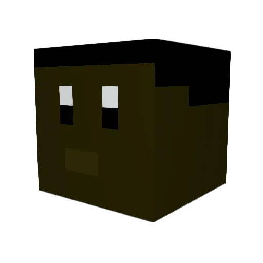 MorgeyWorgey Minecraft avatar head, 3D render