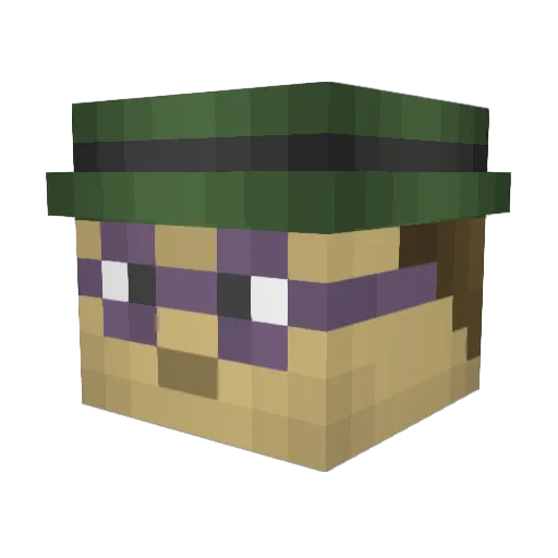Morgfyre Minecraft avatar head, 3D render