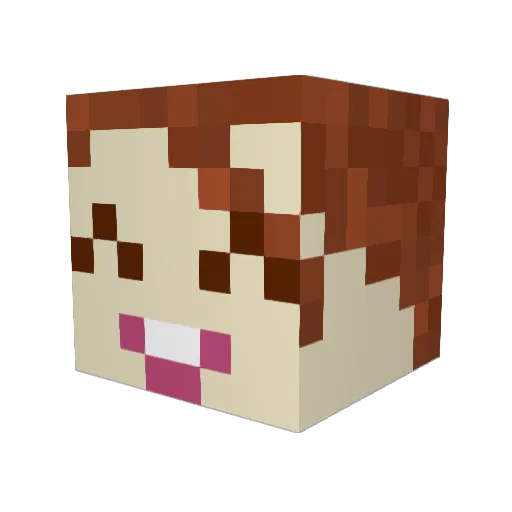 Morghana_FaN Minecraft avatar head, 3D render