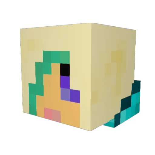 Morgiem13 Minecraft avatar head, 3D render