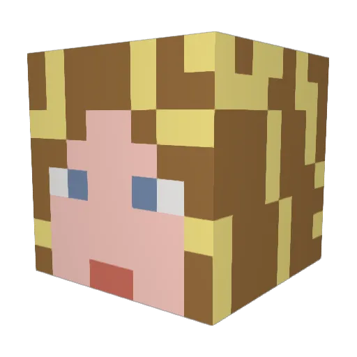 Morgieroy Minecraft avatar head, 3D render