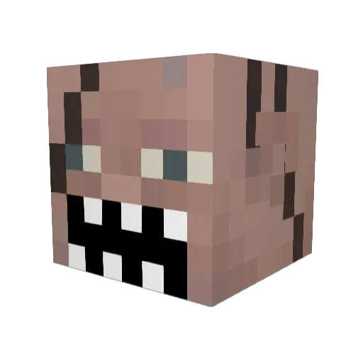 Morgosh Minecraft avatar head, 3D render