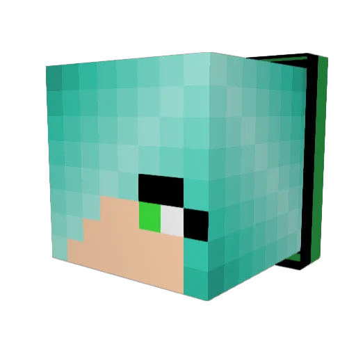 MorgueGrieves Minecraft avatar head, 3D render