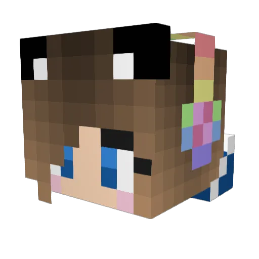 MorgueLing Minecraft avatar head, 3D render