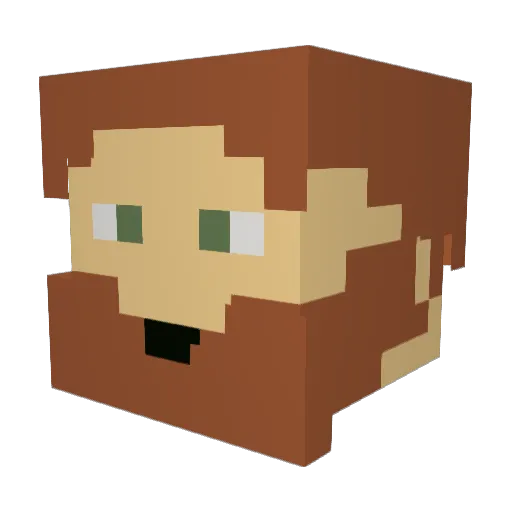 Morgul_mask Minecraft avatar head, 3D render