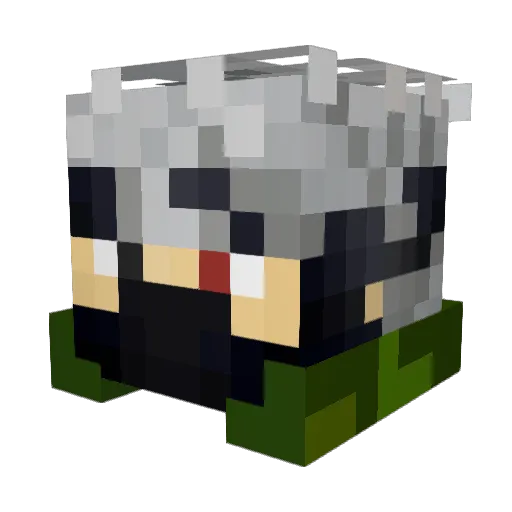 Morgz18 Minecraft avatar head, 3D render