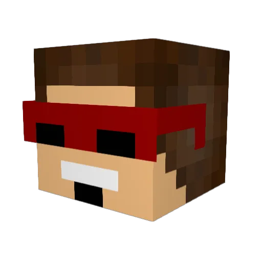 Morhame Minecraft avatar head, 3D render