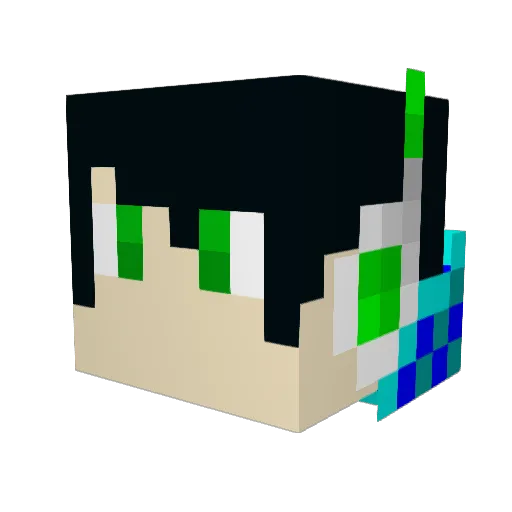 Mori2601 Minecraft avatar head, 3D render