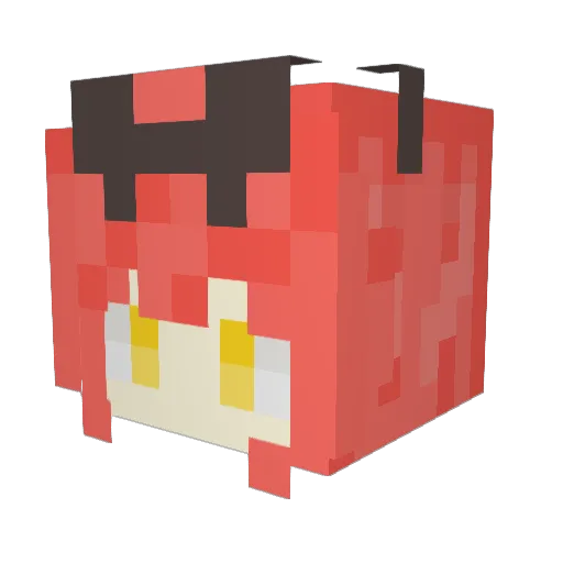 Mori33 Minecraft avatar head, 3D render