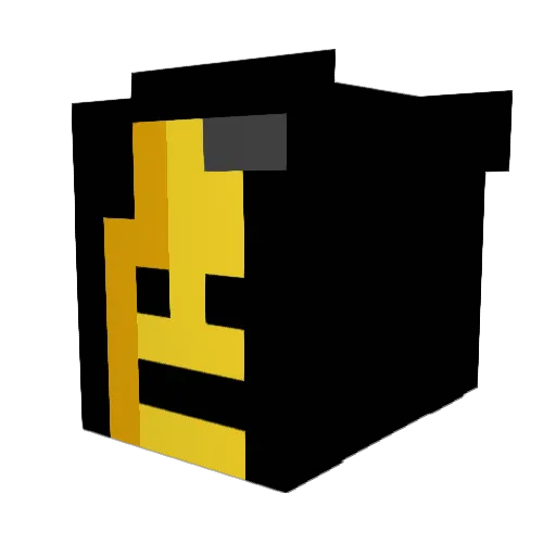 Mori8 Minecraft avatar head, 3D render